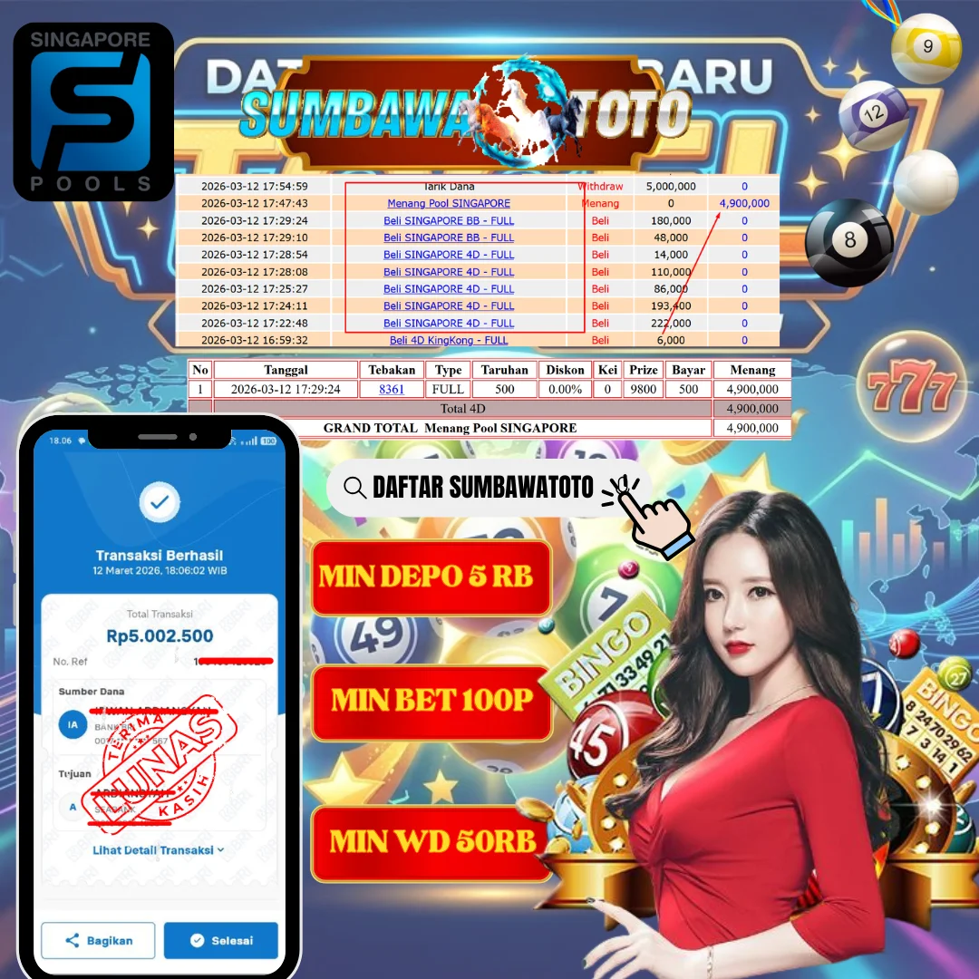 💎💎BUKTI JP SINGAPORE POOLS💎💎